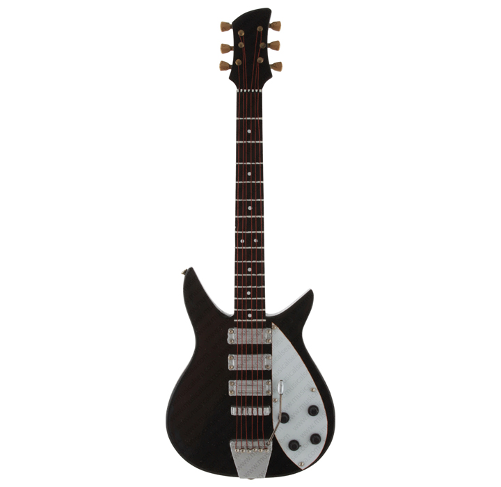 Miniature Black&White Electric Guitar